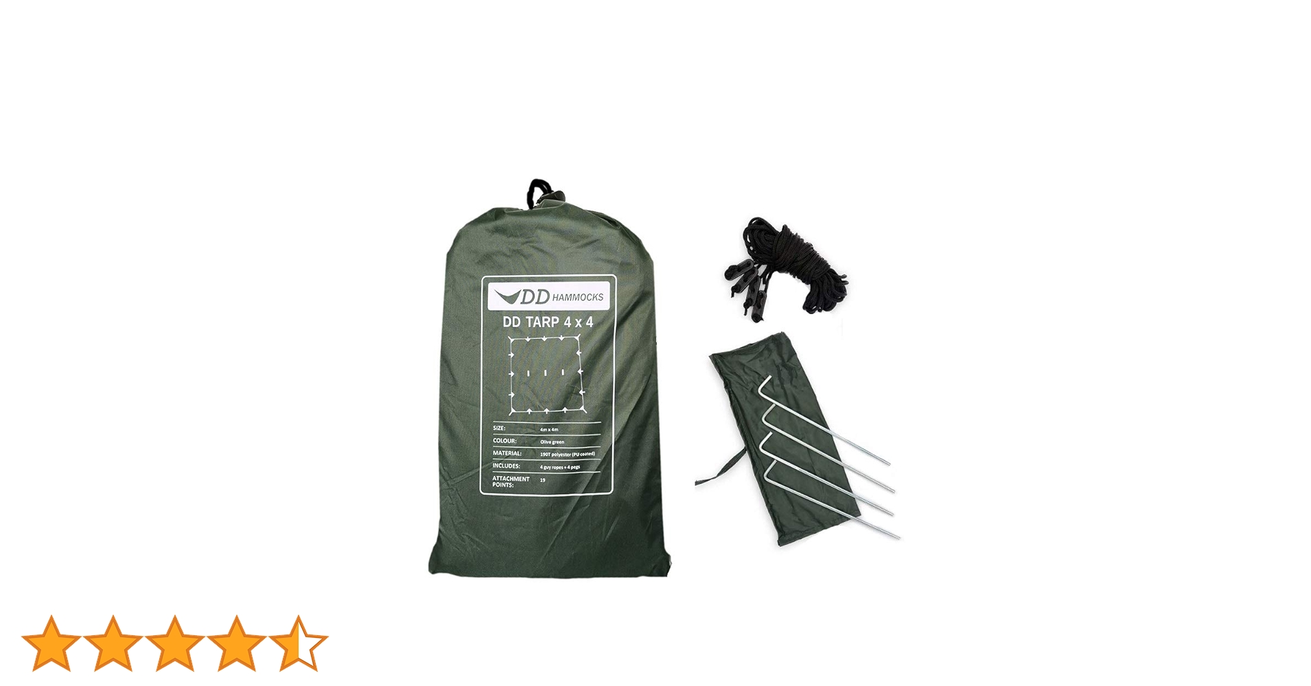 Amazon | DD Hammocks DD タープ 4×4 (オリーブグリーン) | DD